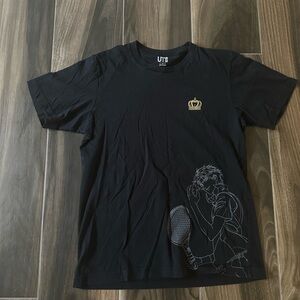Uniqlo PRINCE OF TENNIS Manga Black T-Shirt